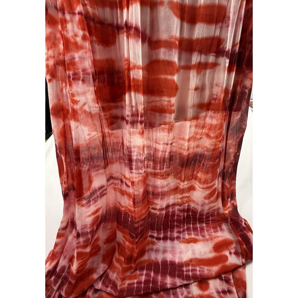 Young Fabulous & Broke Lexie dress red & white tie-dye Sz XS Maxi Strapless - Picture 8 of 11